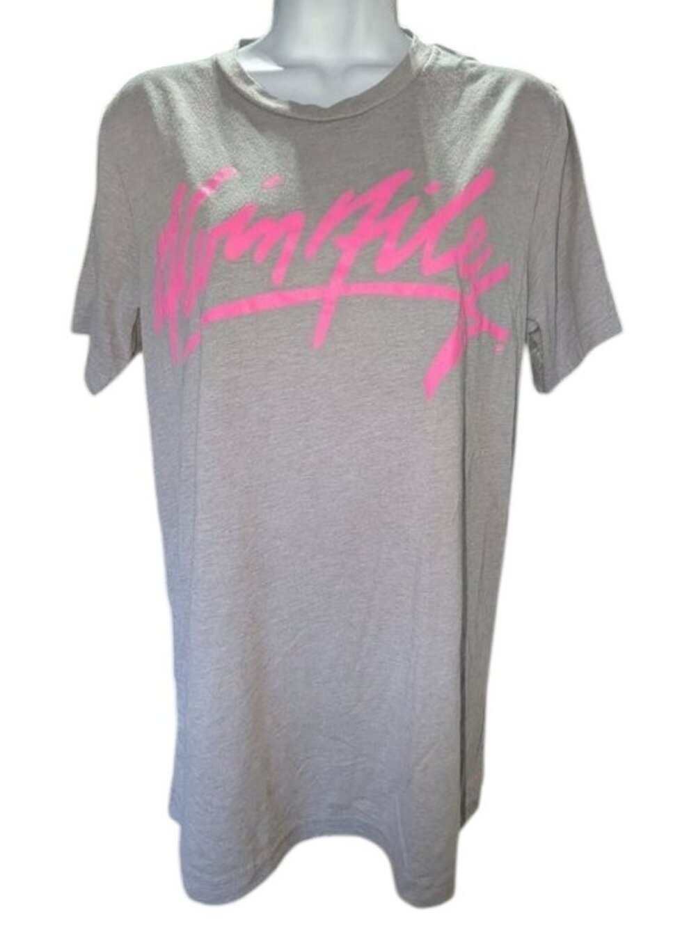 *3 FOR $9* Short Sleeve Heather Gray Neon Print Alvin Filey ? Graphic Tee Shirt